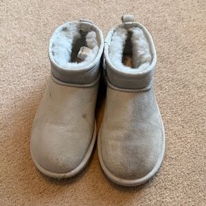 UGG Gray Suede Ankle Boots